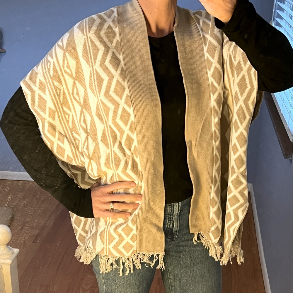 Sweater poncho wrap